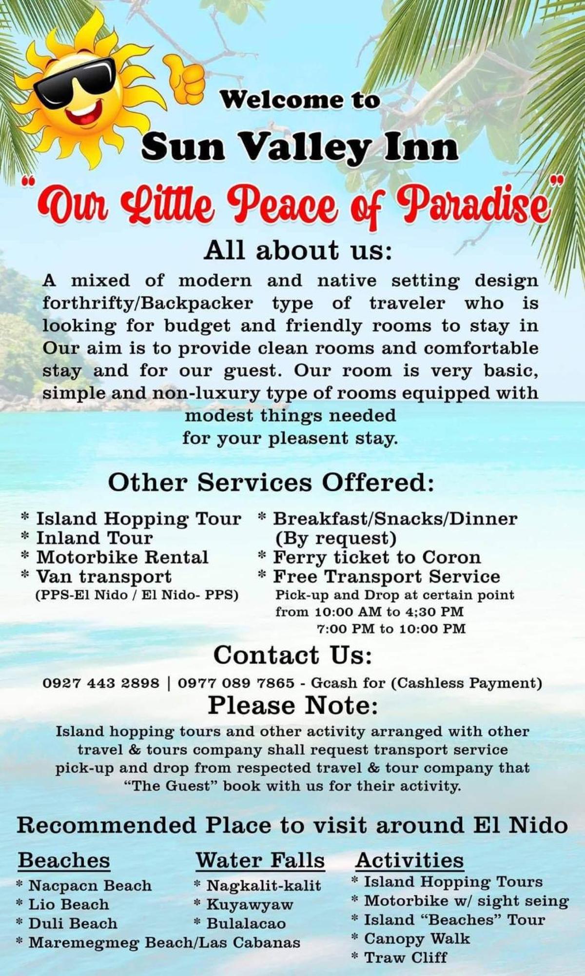 Sun Valley Backpackers Inn Ел Нидо Екстериор снимка